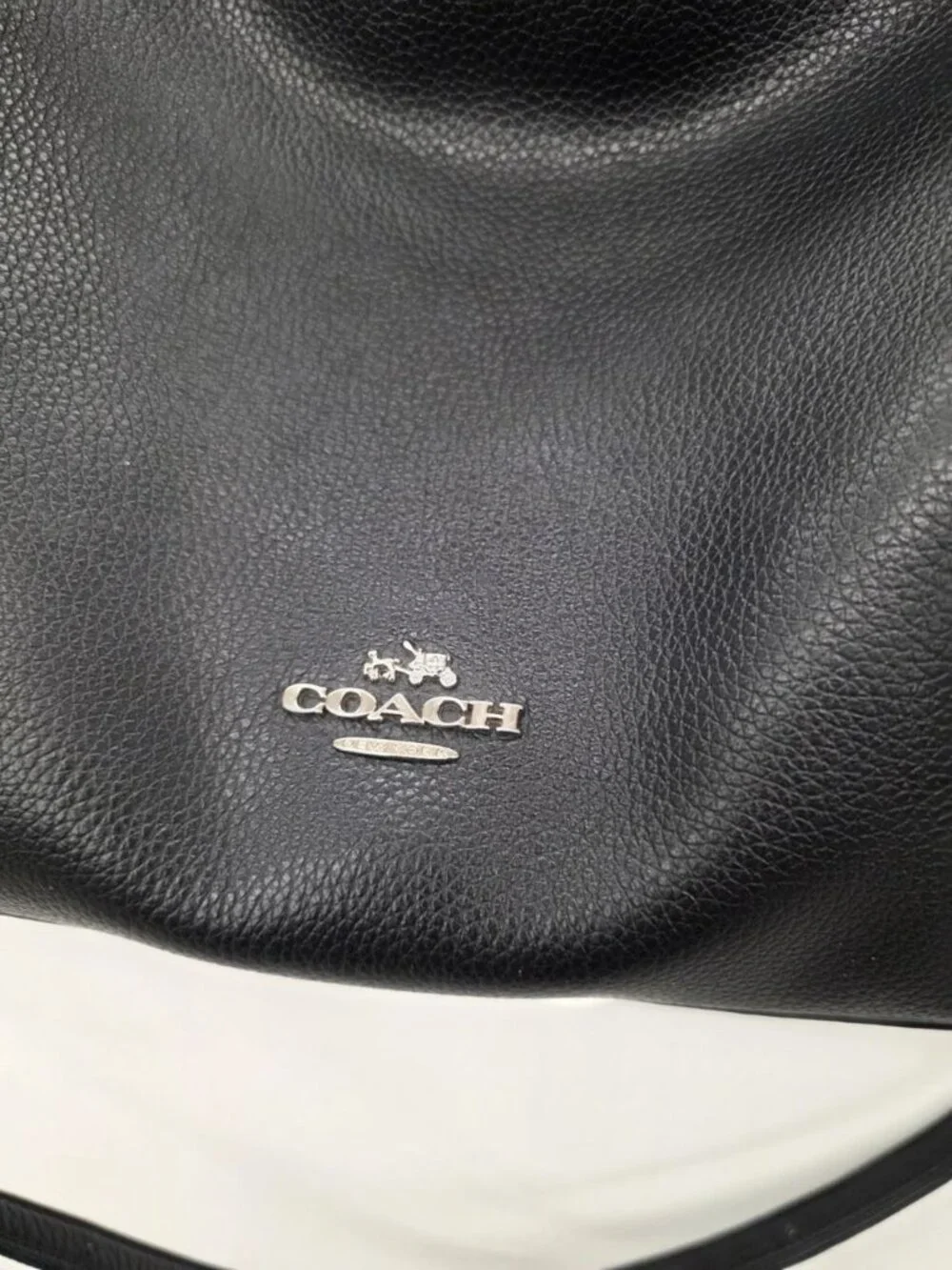 COACH Scout Hobo Black Pebbled Leather Shoulder Crossbody Bag